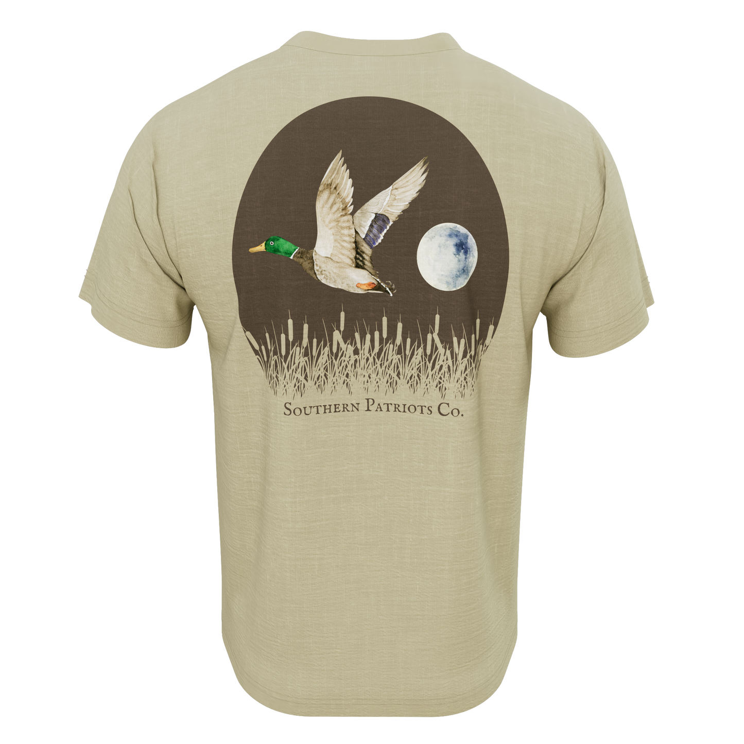 Mallard over Moon