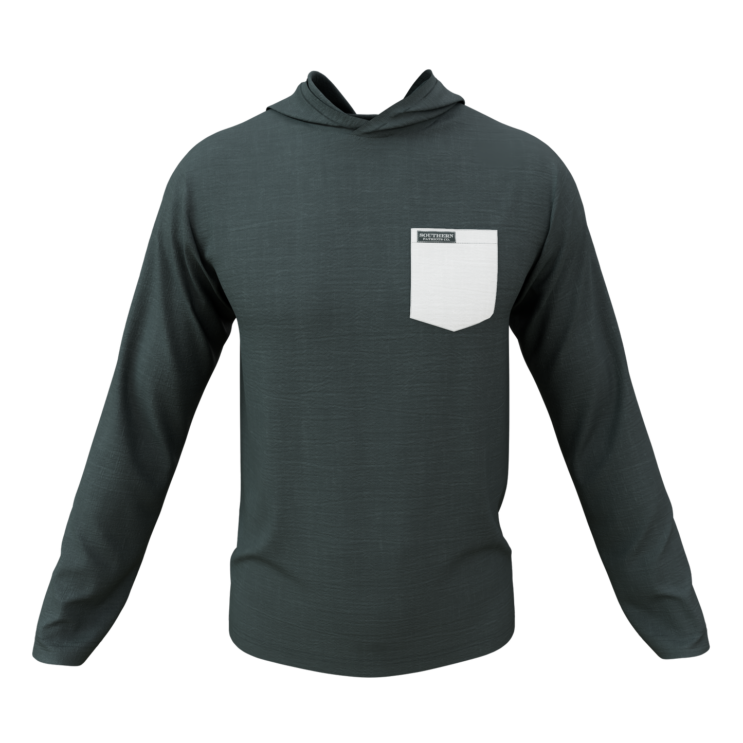 Charcoal Gray & White Pocket