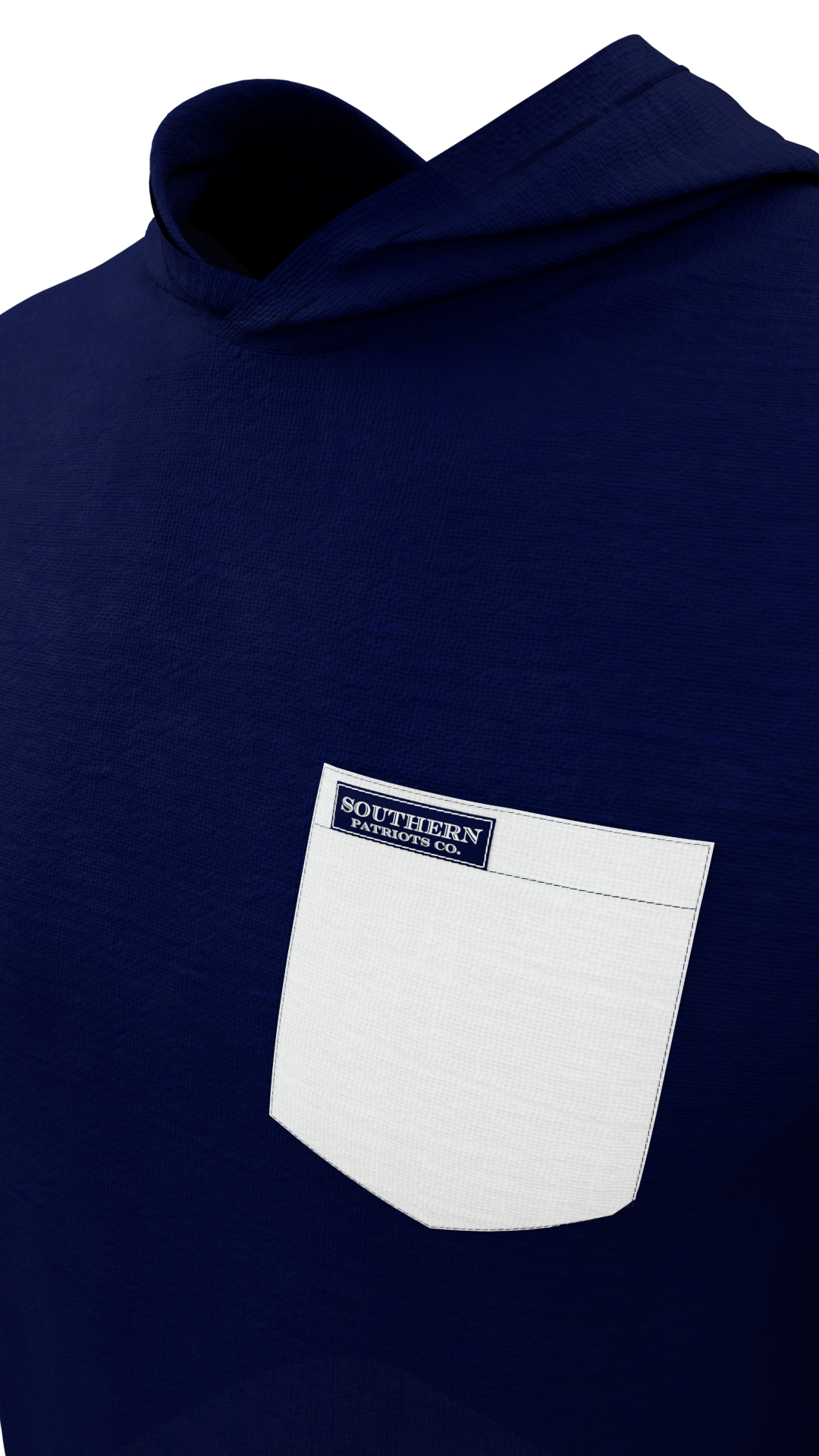 Navy Blue & White Pocket